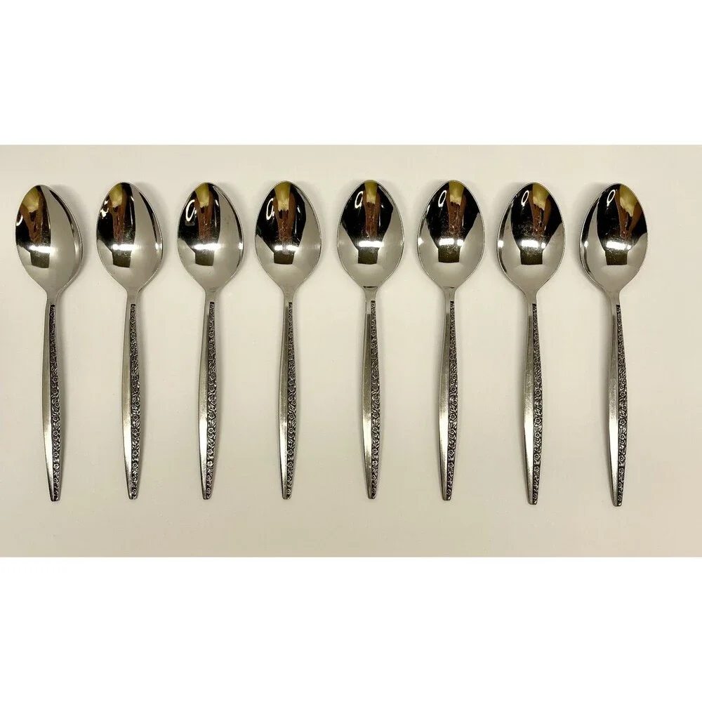 Coventry Bouquet Stainless Flatware–32 Pc Service for 8–Floral Vintage Japan
